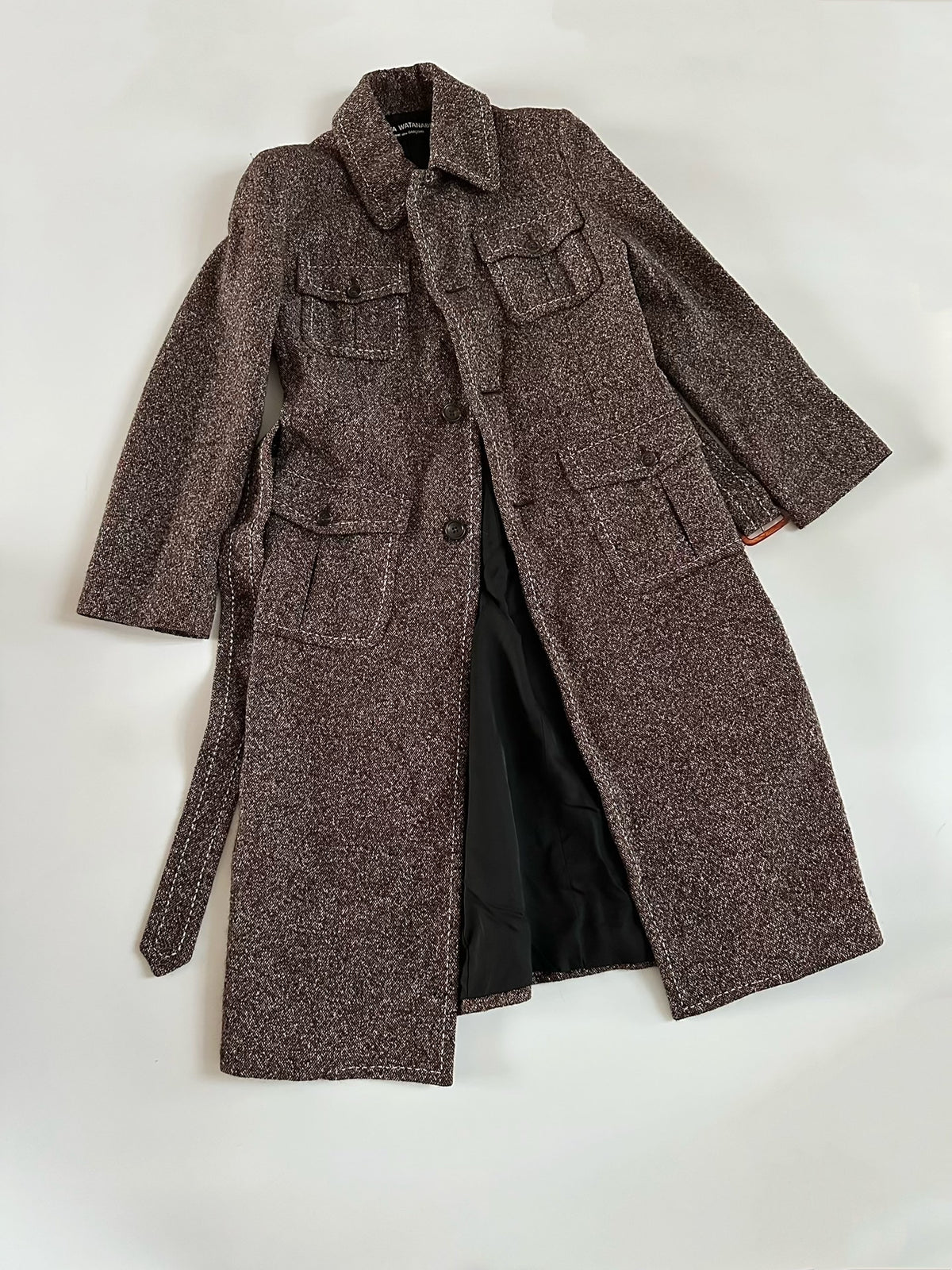 Junya Watanabe 2000 mixed-color wool coat