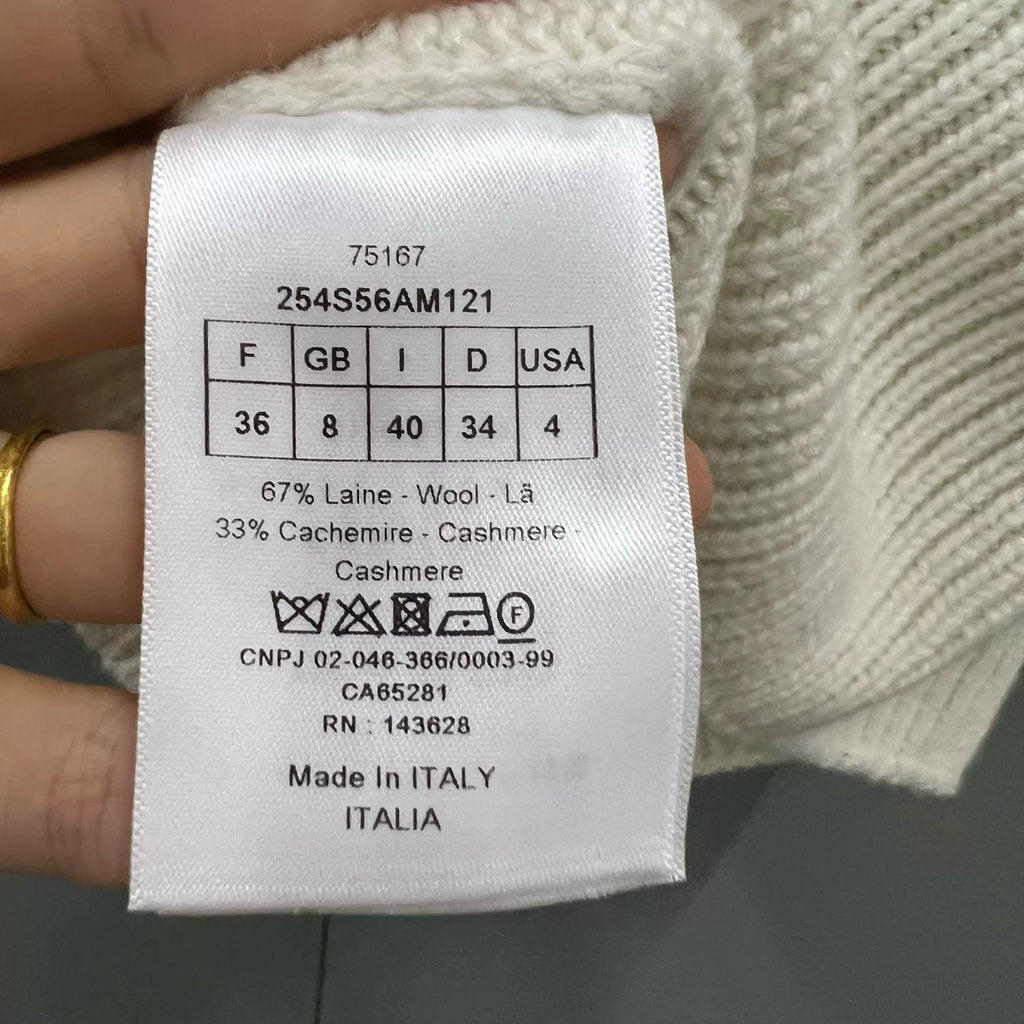 Dior Color-Blocked Logo Cashmere Hoodie