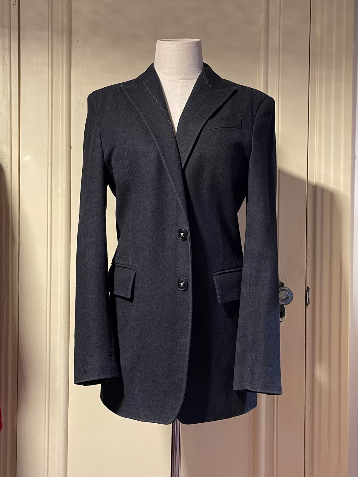 Ann Demeulemeester Peak-Lapel Wool Blazer