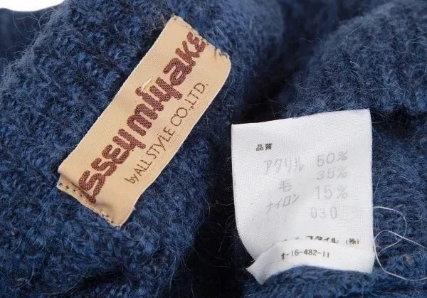 Issey Miyake Vintage Blue Faux Fur Pleated Top