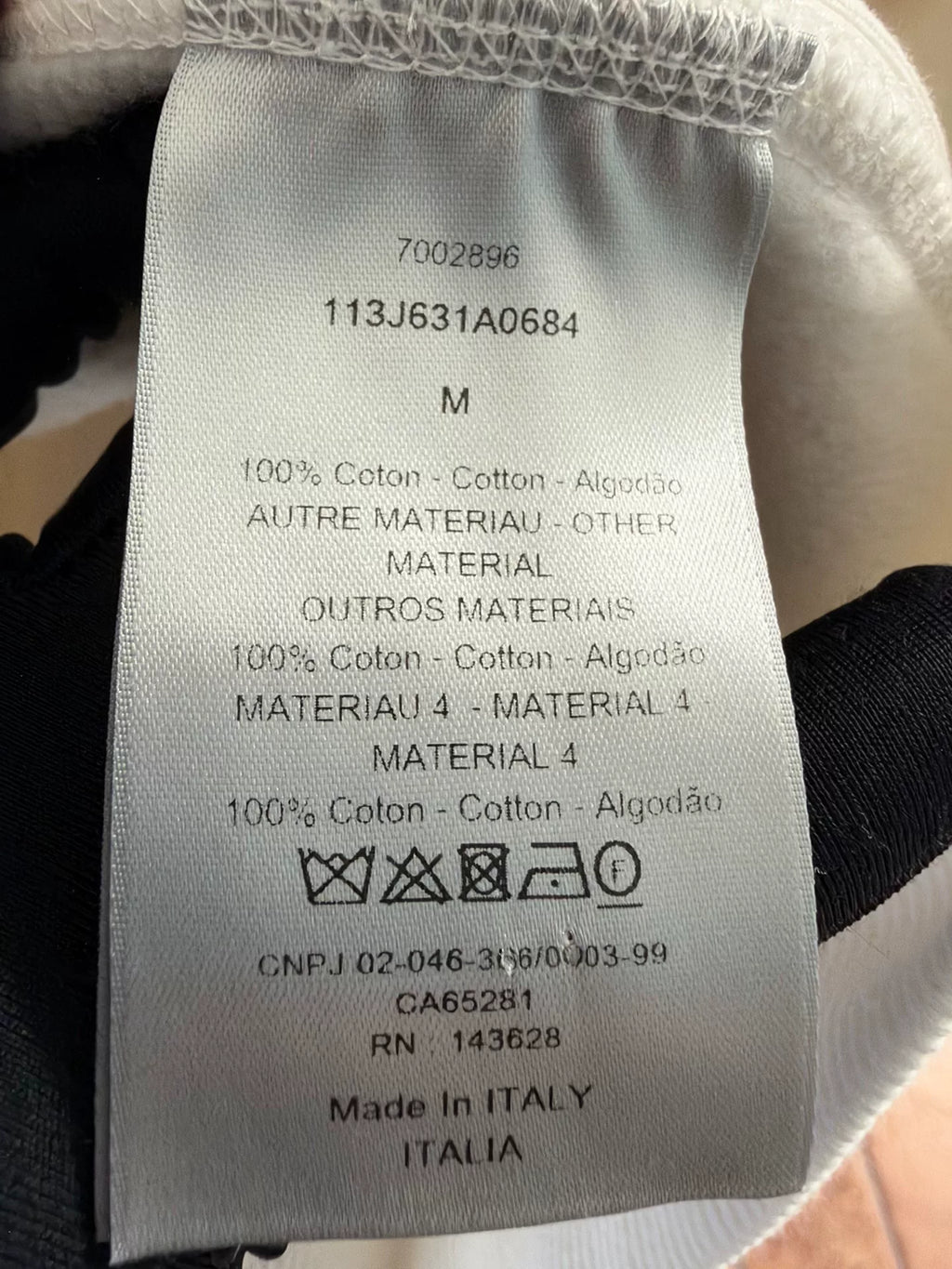 Dior White Logo Print Hooded Sweater