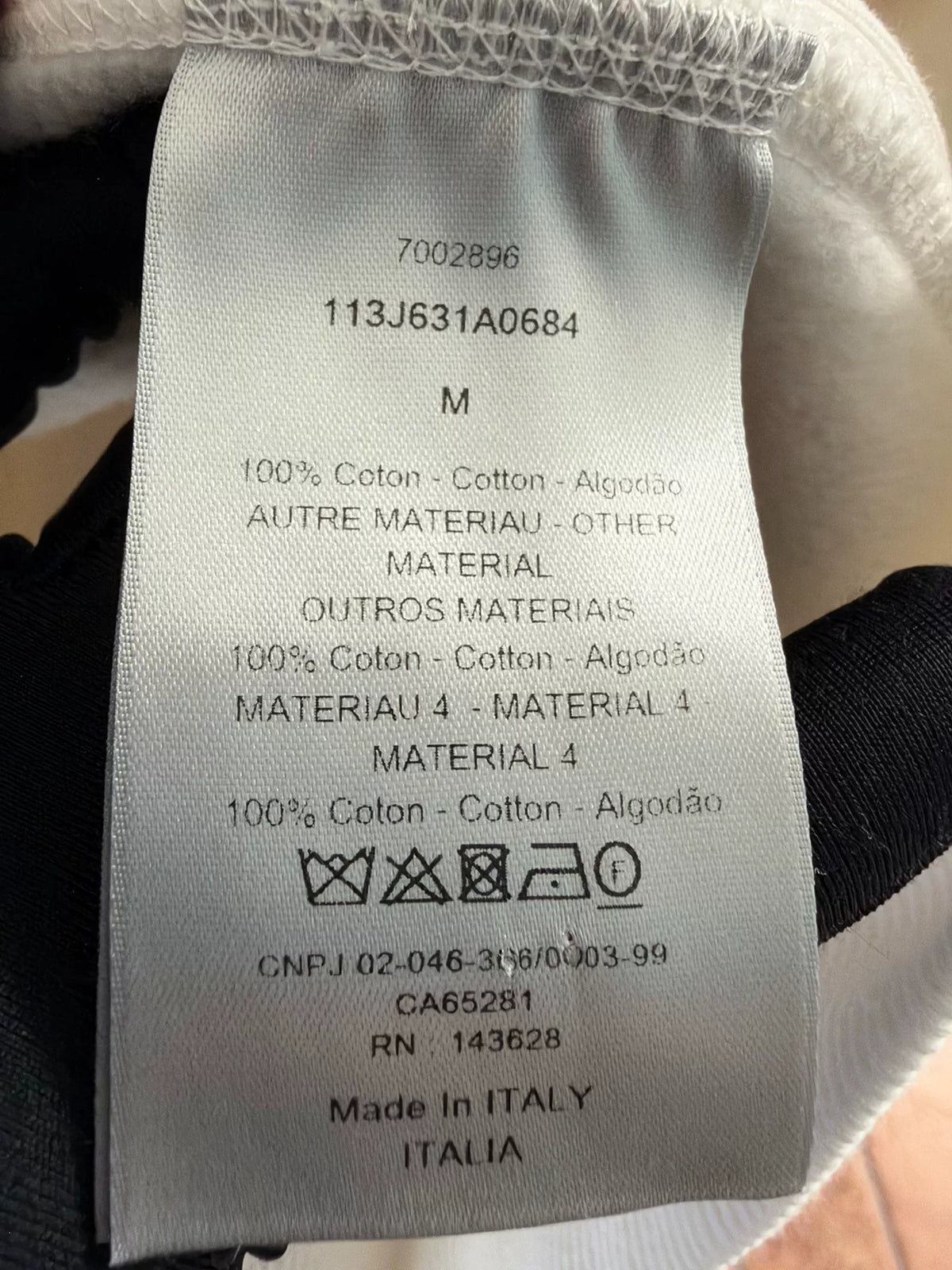 Dior White Logo Print Hooded Sweater