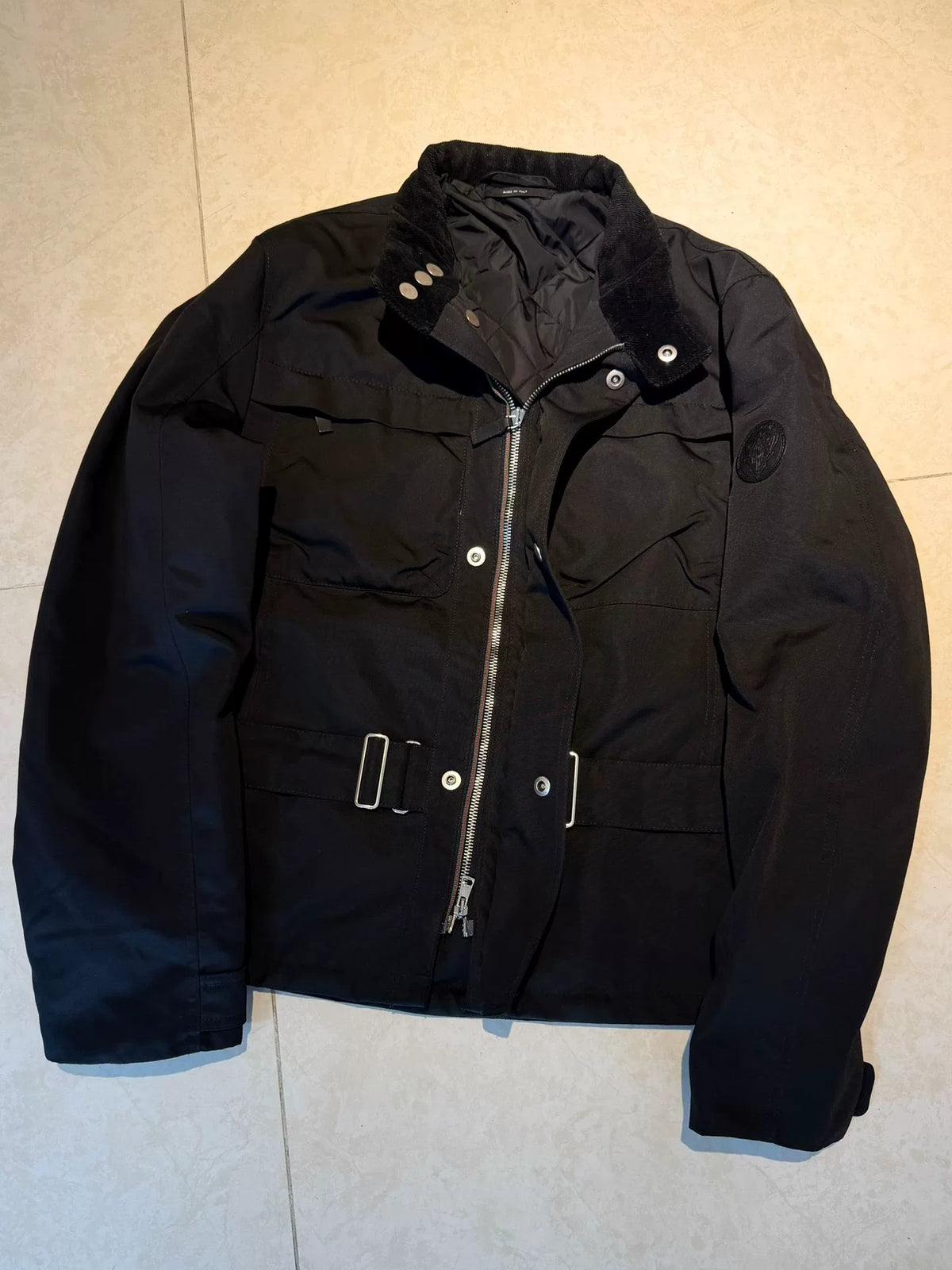 Gucci Black Corduroy Collar Reversible Jacket