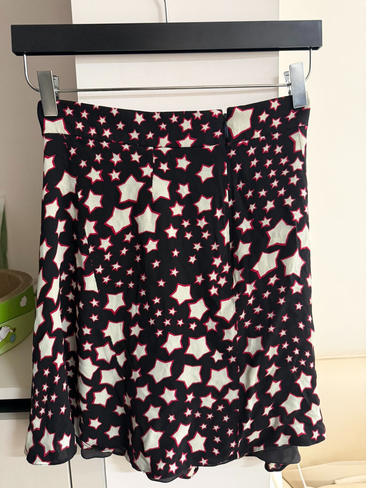 Saint Laurent SS16 Silk Star Print Skirt by Hedi Slimane
