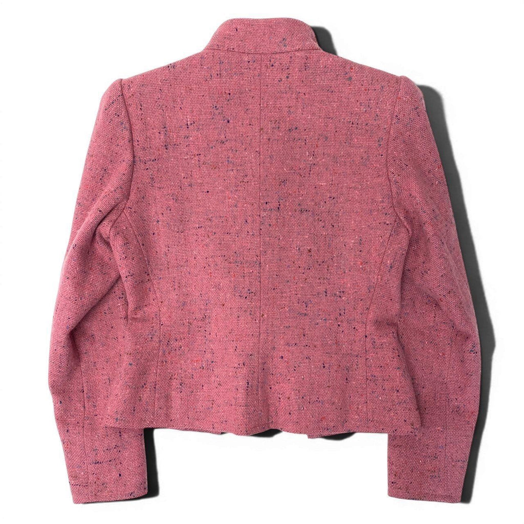Yves Saint Laurent 1980s Tweed Stand-Collar Knit Jacket