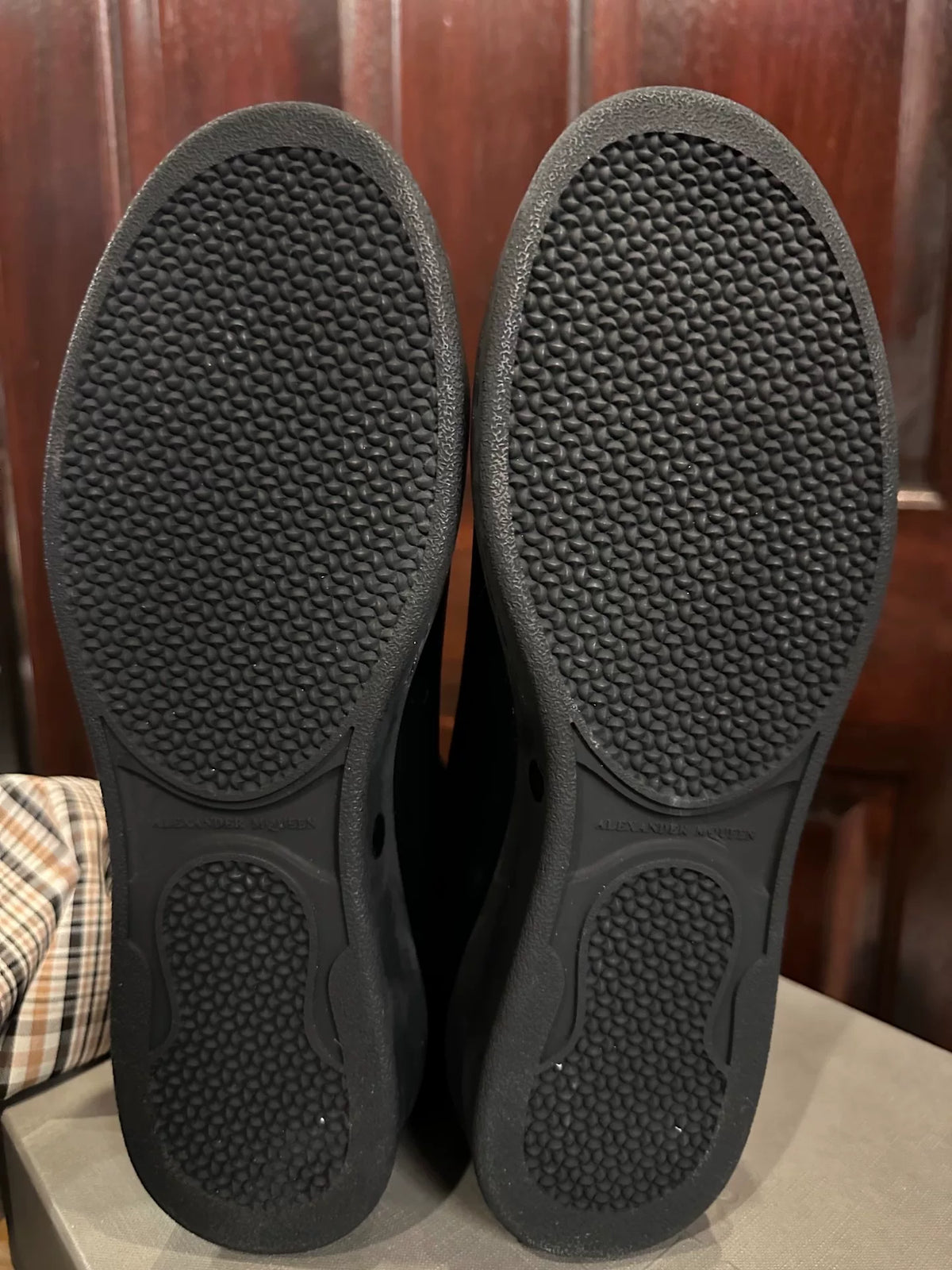 Alexander McQueen FW16 Black Skull Leather Mid-Top Sneakers