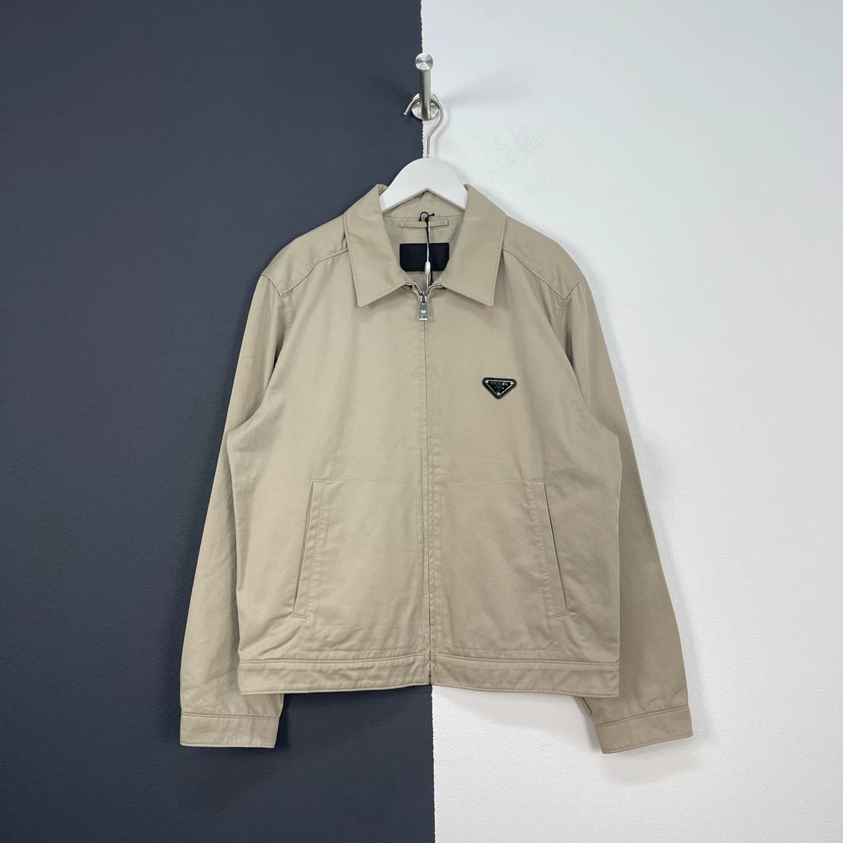 Prada Triangle Logo Zip Jacket