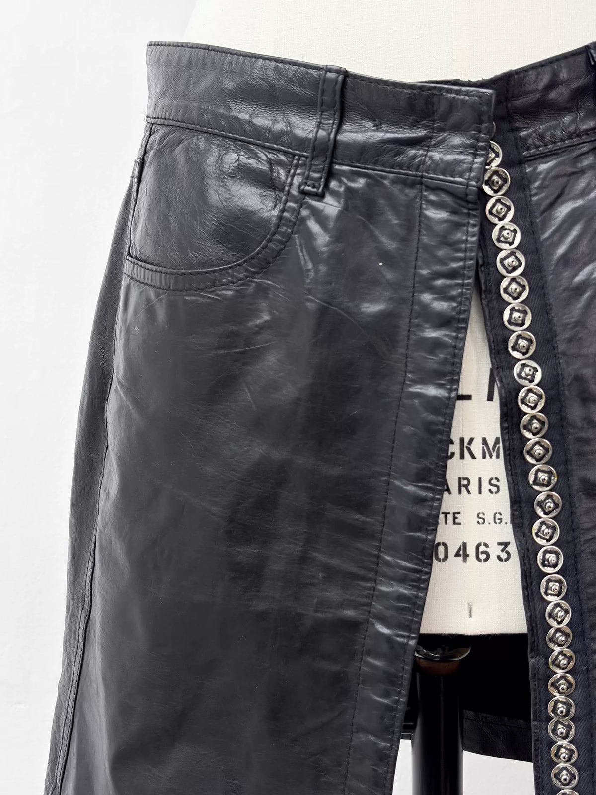 Ann Demeulemeester SS01 Runway Button-Front Mini Skirt