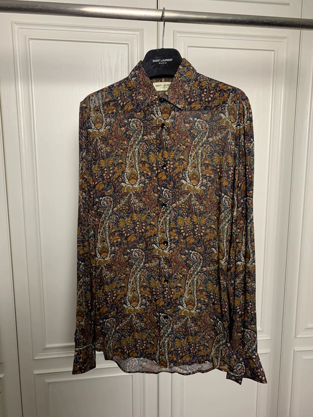 Saint Laurent SLP 2016 Fall/Winter paisley pattern shirt