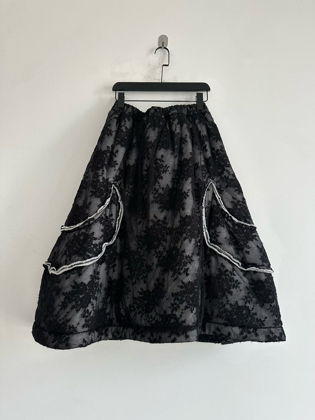 Comme Des Garcons Rei Kawakubo 2017 Main Line Crochet Lace Quilted Skirt