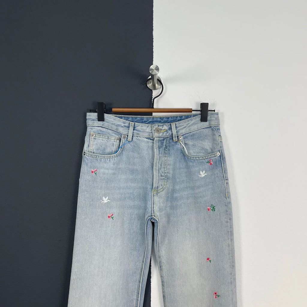 Dior Embroidered Hundred Birds Floral Jeans
