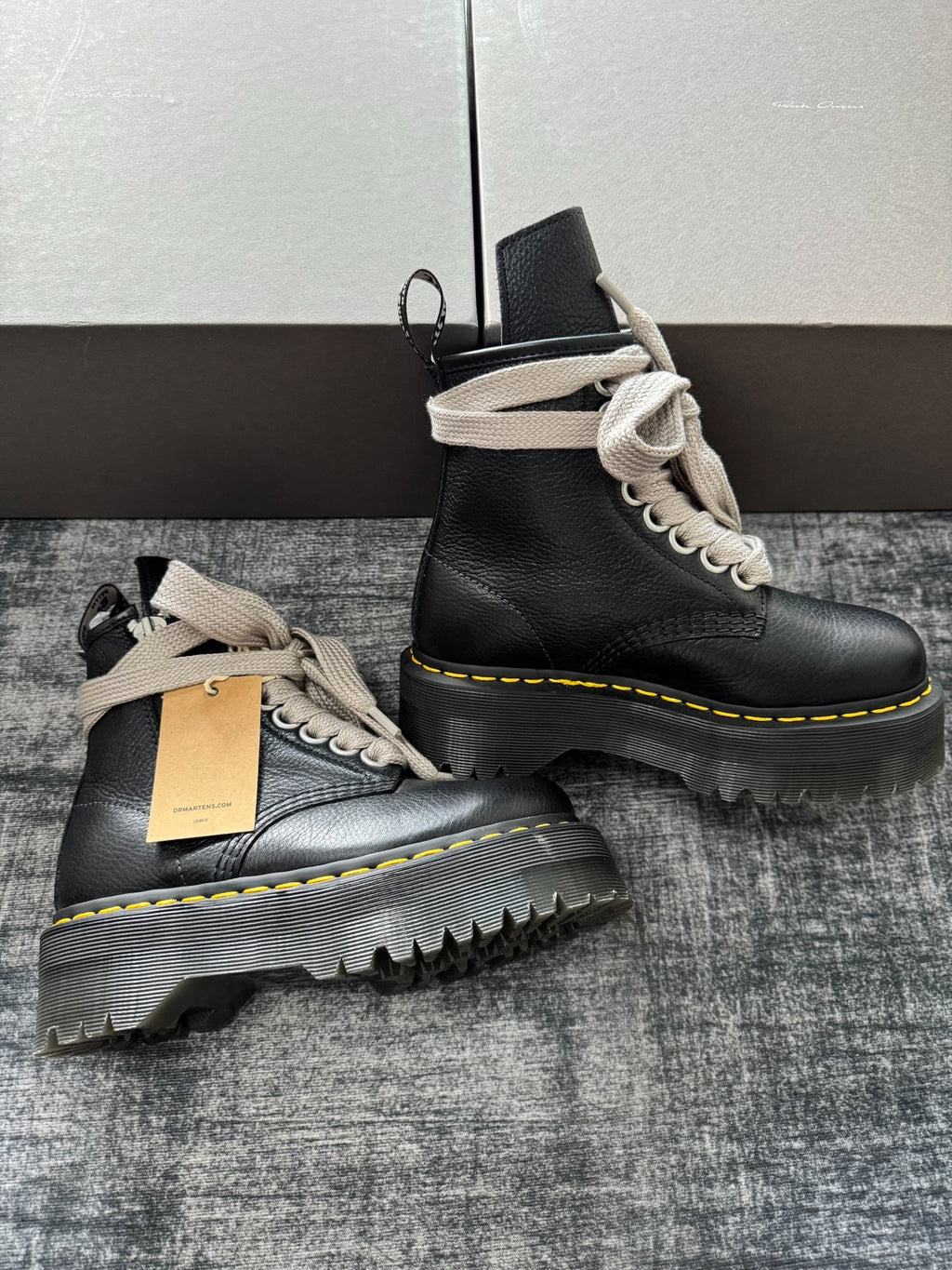 Rick Owens x Dr. Martens collaboration Combat Boots