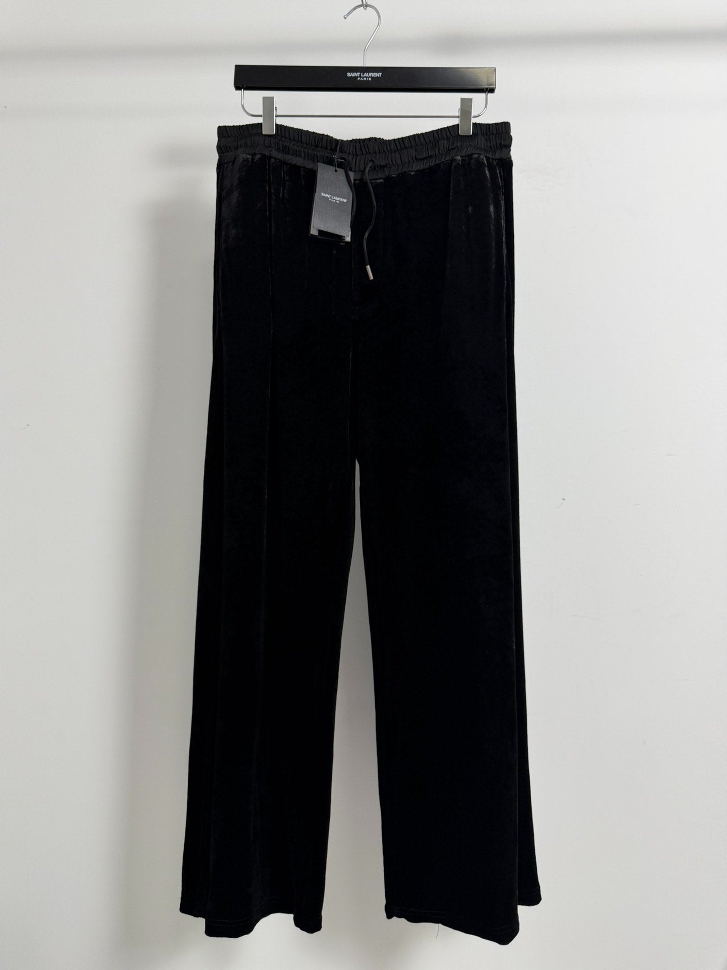 Saint Laurent Slp23fw Black Velvet Pants