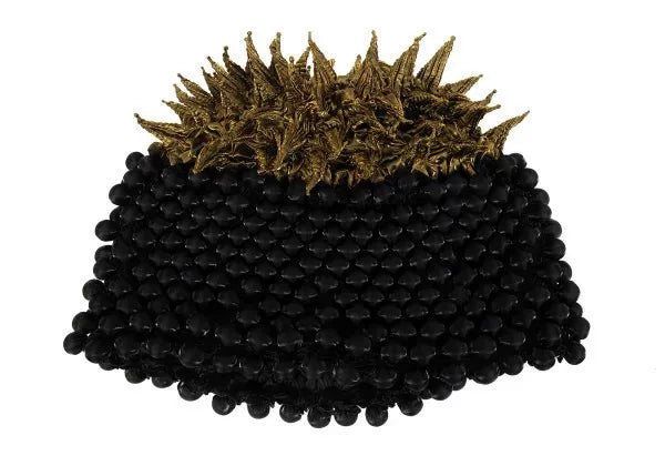 Issey Miyake Vintage Gold Thread Pleated Top