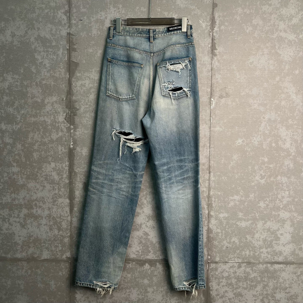 Balenciaga Two-Piece Distressed Jeans