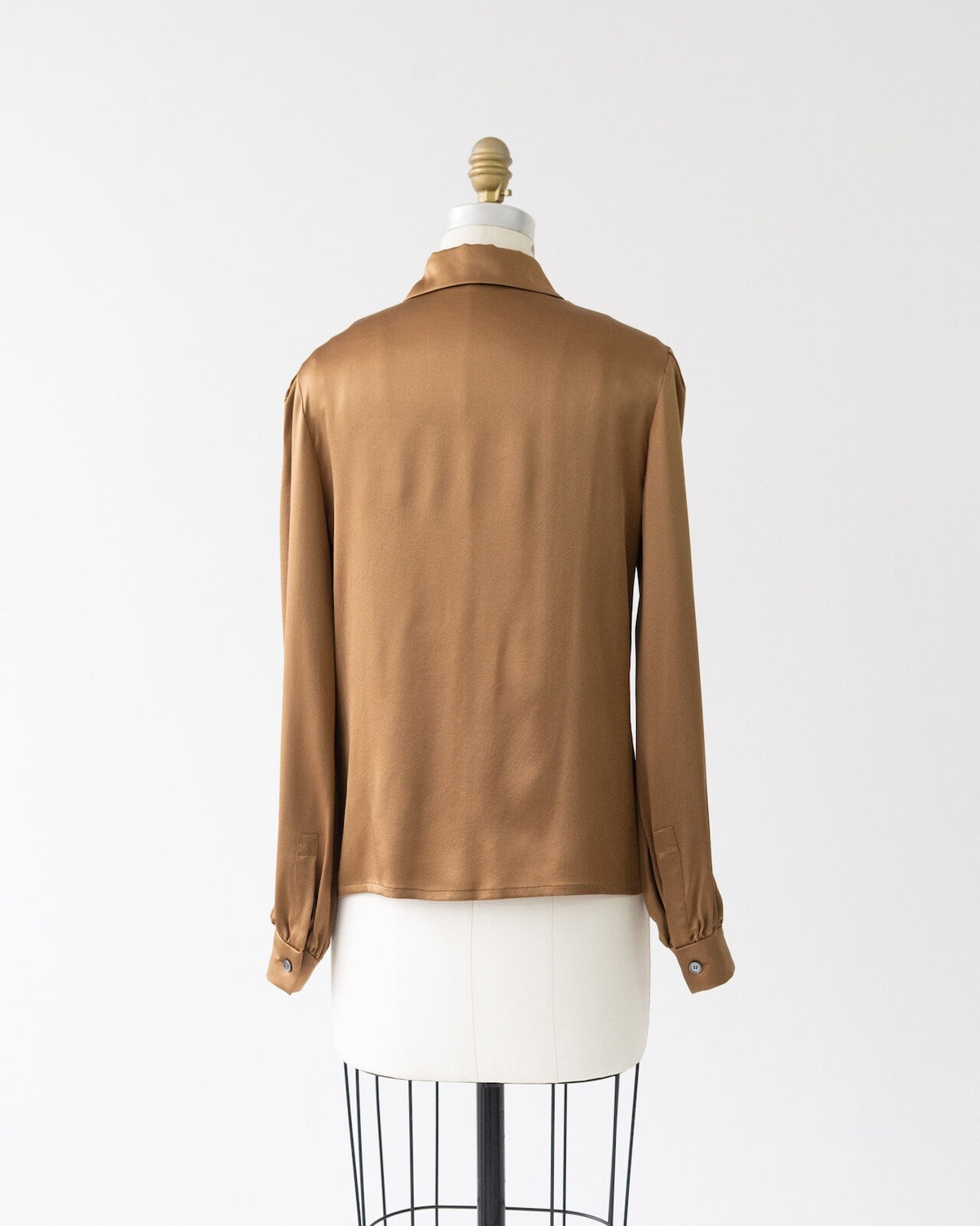 Celine 1990s Silk Long Sleeve Shirt