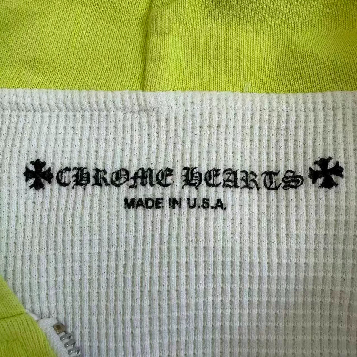Chrome Hearts Mattyboy Green Graffiti Waffle Zip-Up Jacket