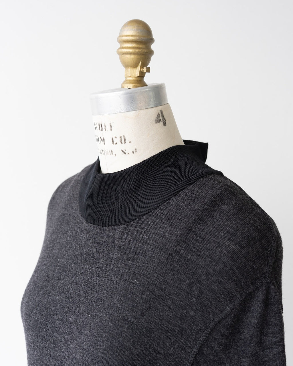 Chanel 1990s Black Gold Button Wool Knit Dress
