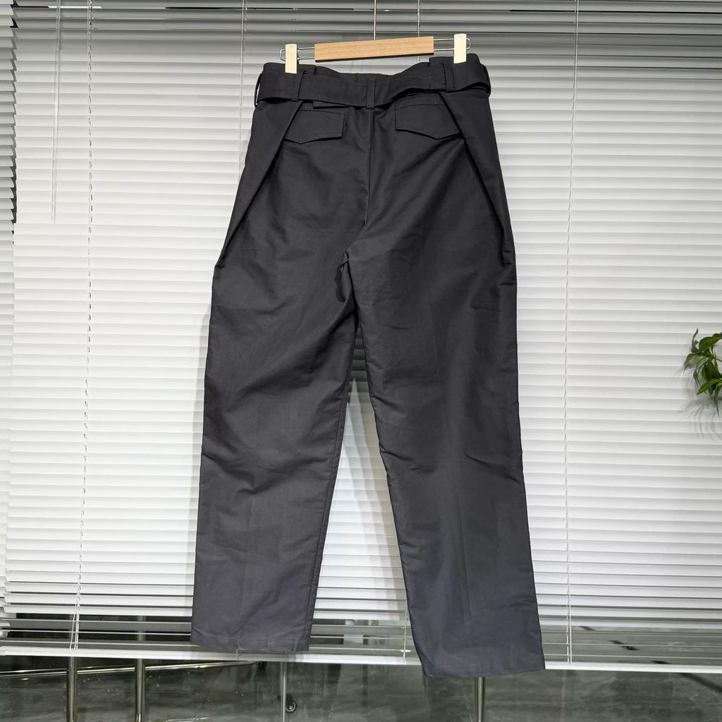 Dior Cargo Pants Casual Pants Straight-Leg Gray Belt
