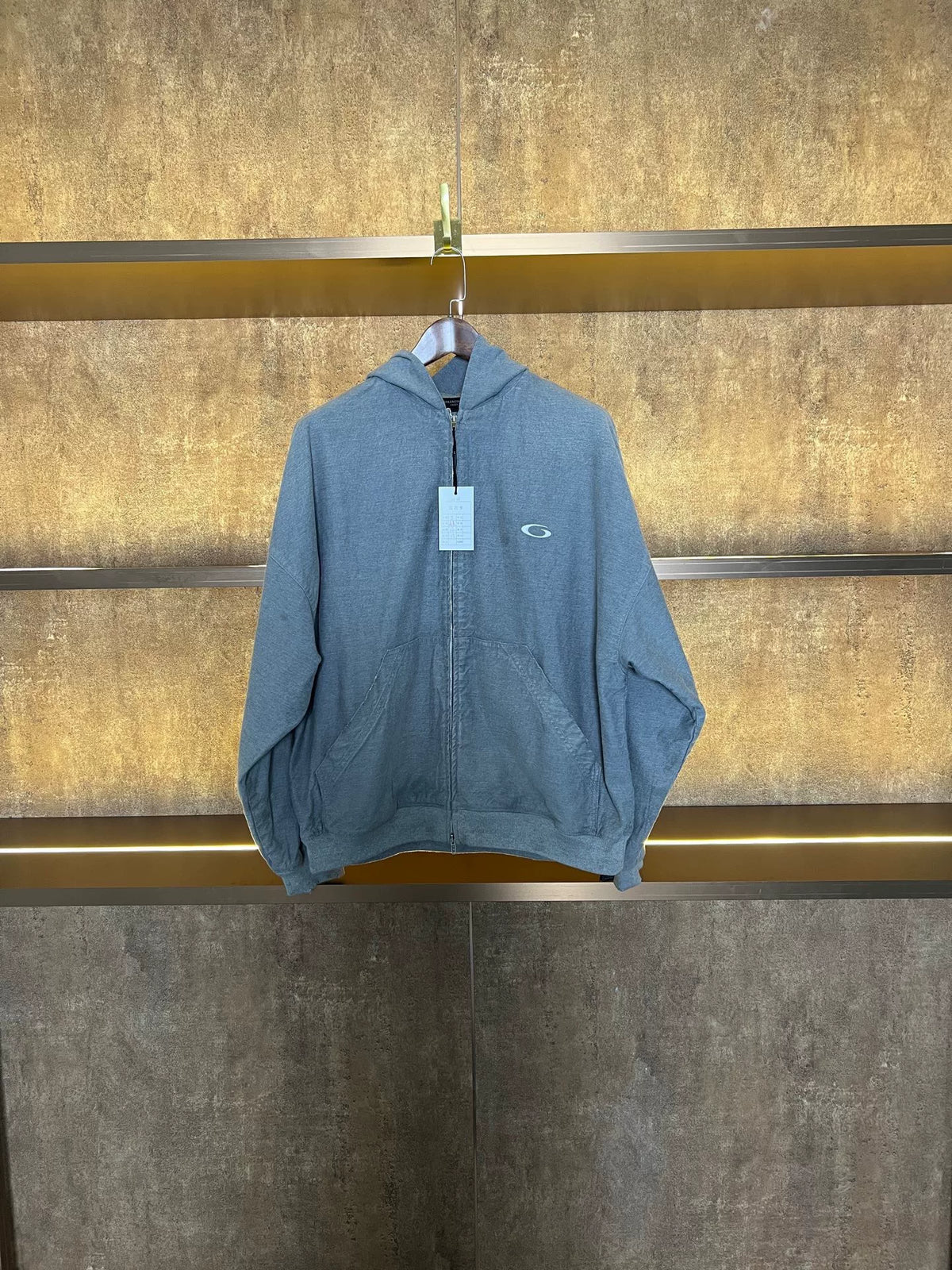 Balenciaga Washed Grey Hooded Sweater