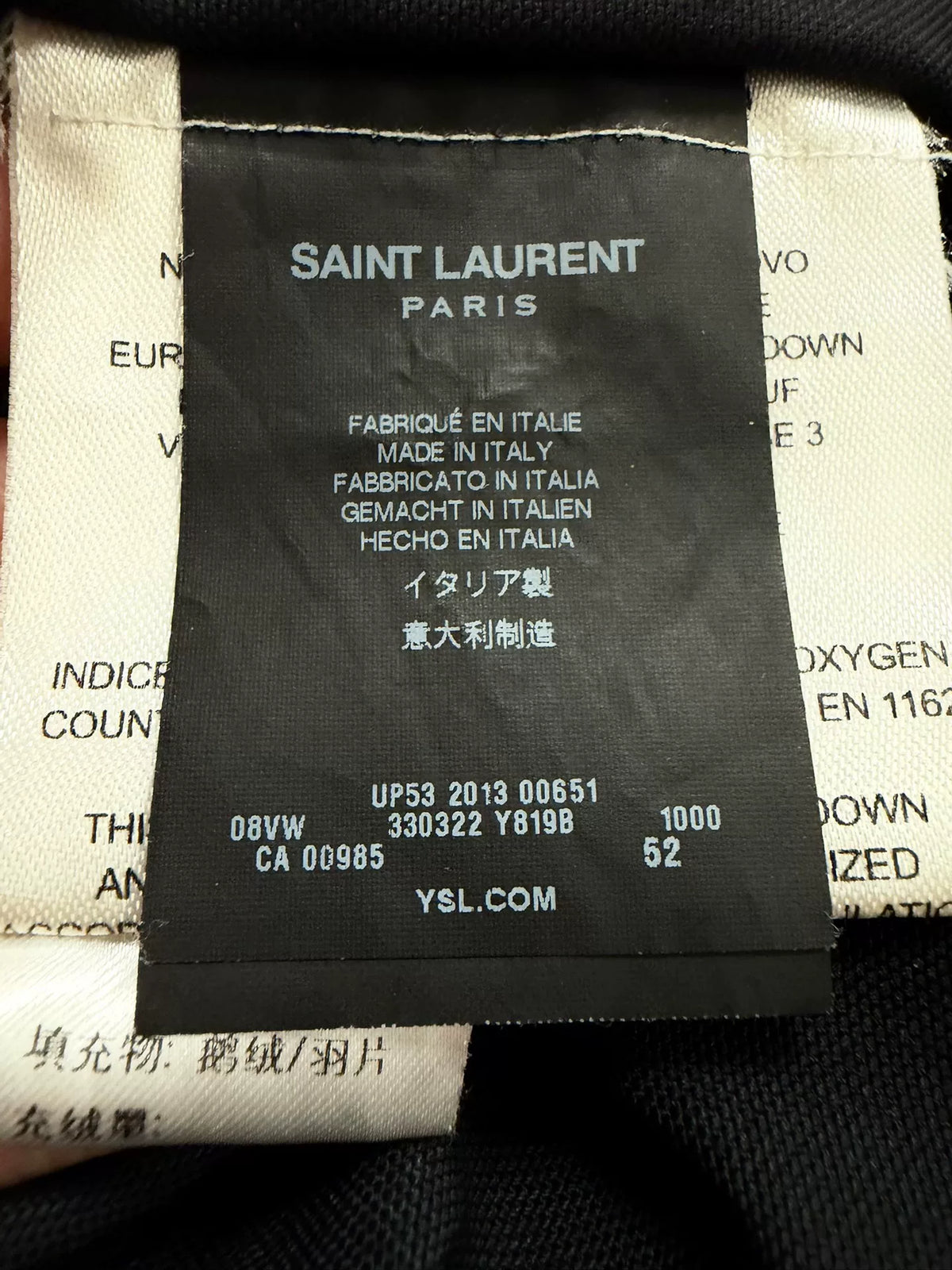 Saint Laurent FW13 Lambskin Yoke Puffer Jacket by Hedi Slimane