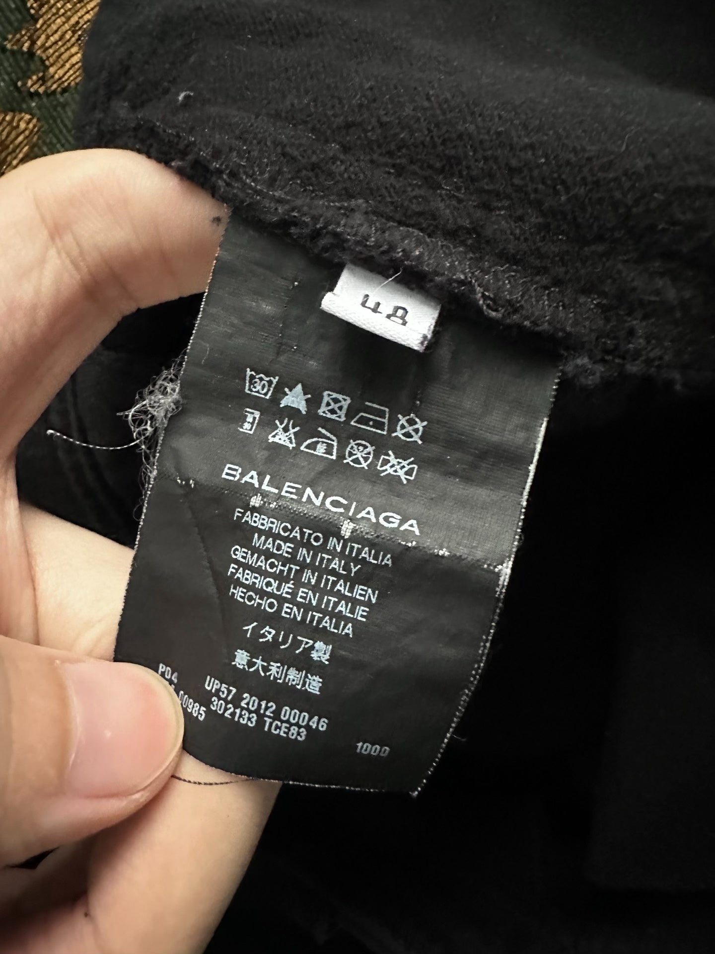 Balenciaga 12AW Suede Pocket Pants