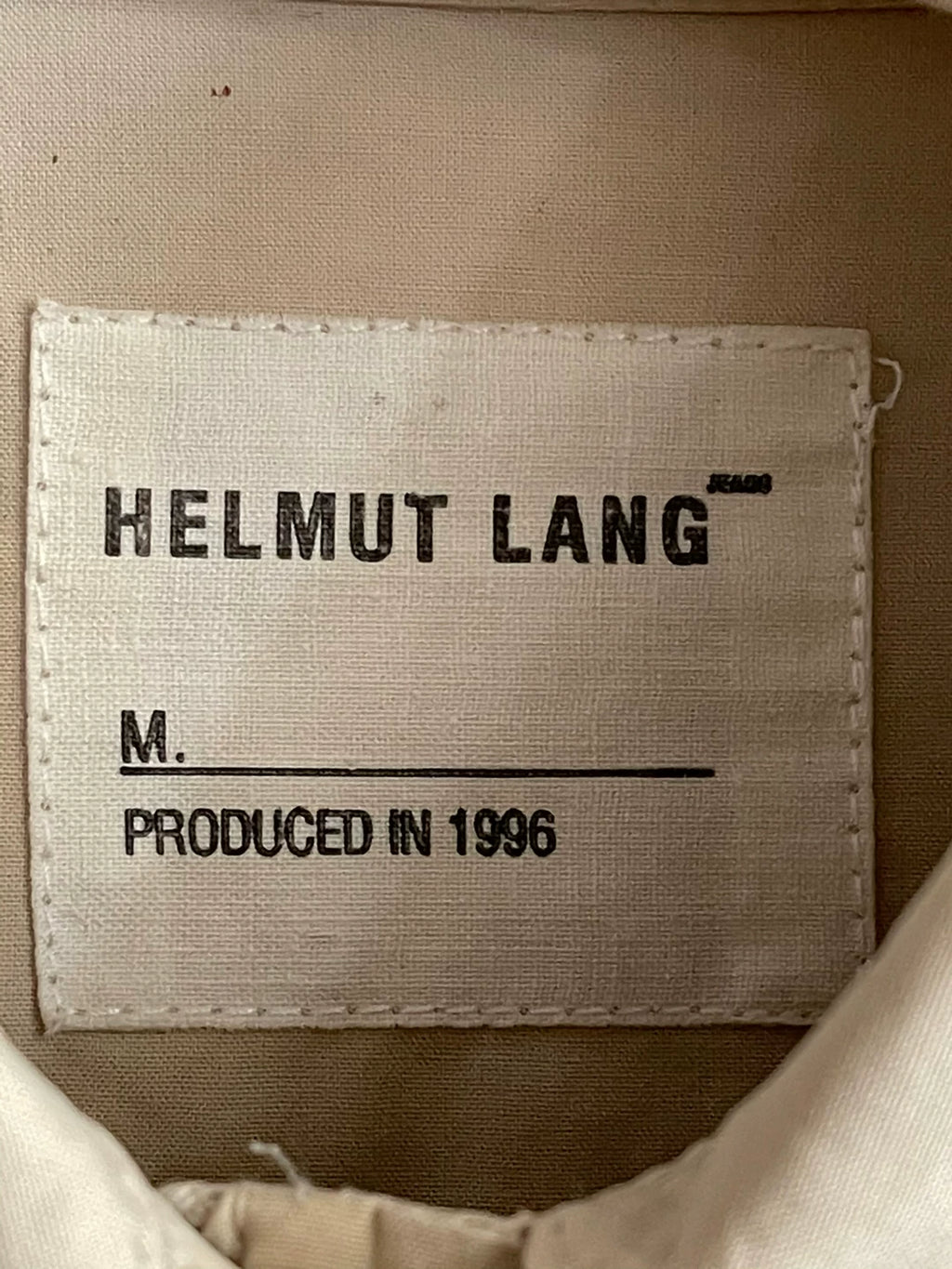 Helmut Lang SS96 Runway Collared Zip-Up Cotton Jacket