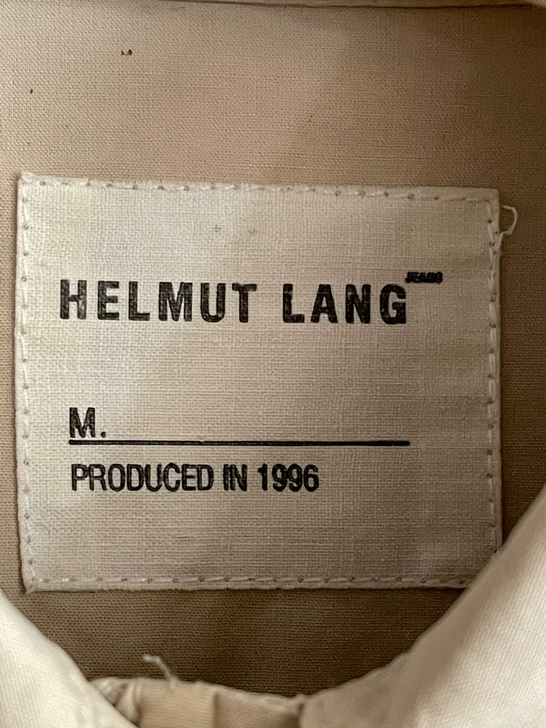 Helmut Lang SS96 Runway Collared Zip-Up Cotton Jacket