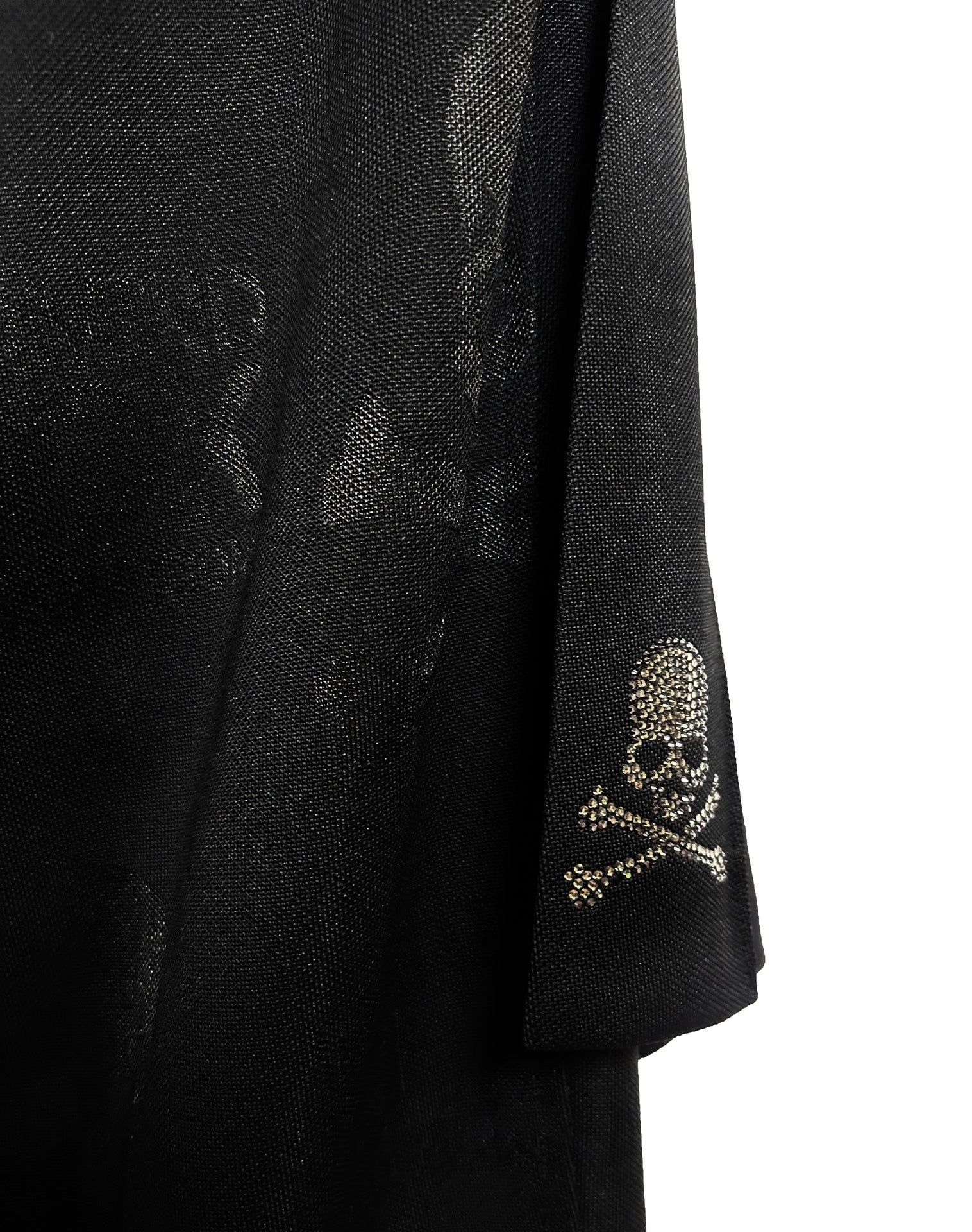 Mastermind Japan x Comme Des Garcons Black Skirt Rhinestone Skull Pants