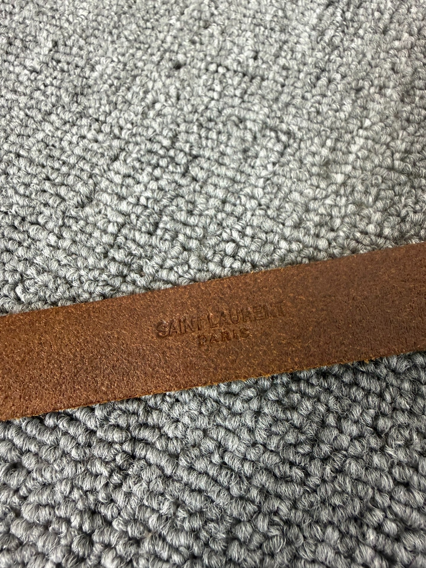 Saint Laurent 16SS Paris Black Brown Retro Silver Buckle Belt