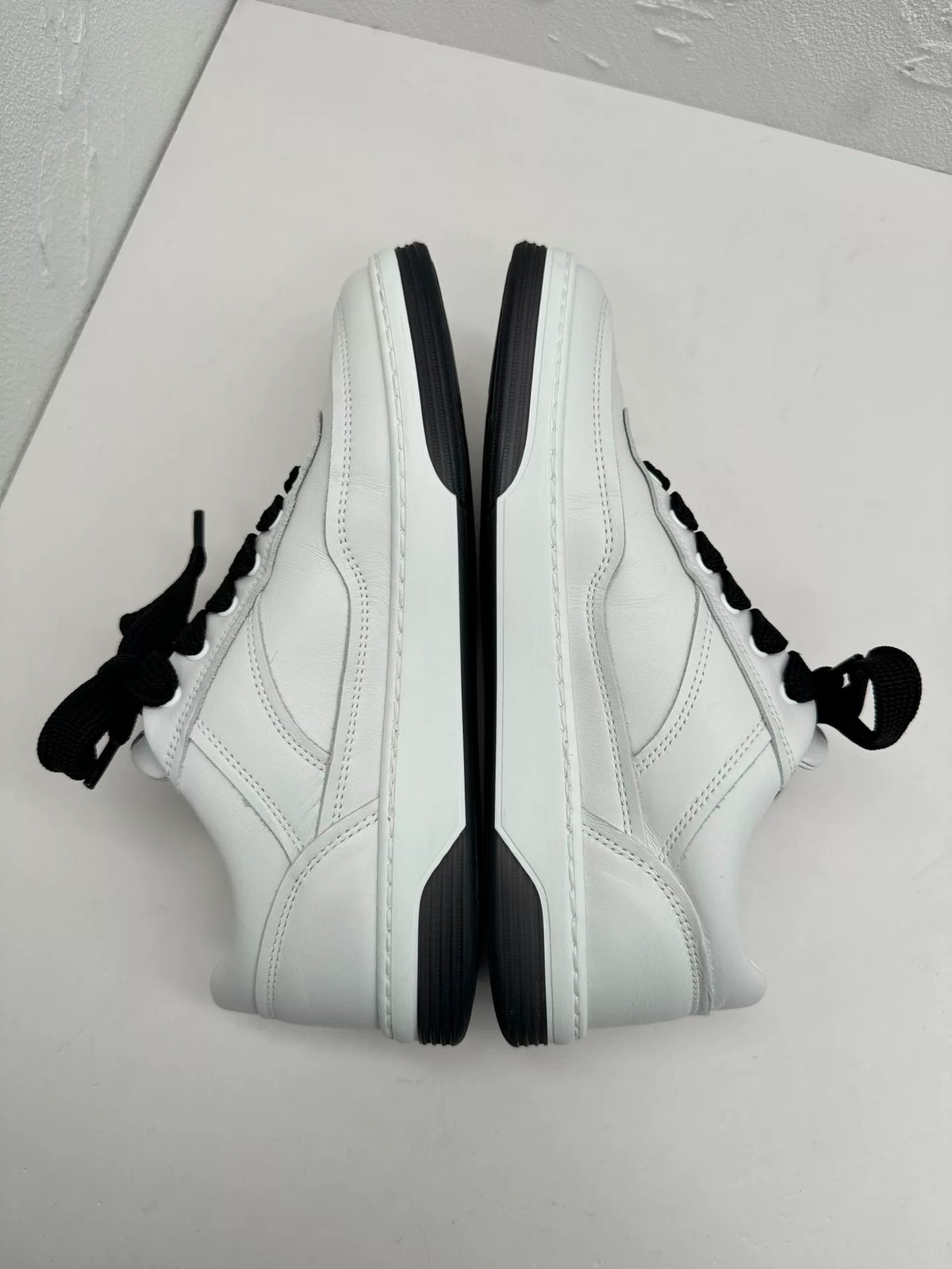 Chanel Black & White Double C Logo Low-Top Sneakers