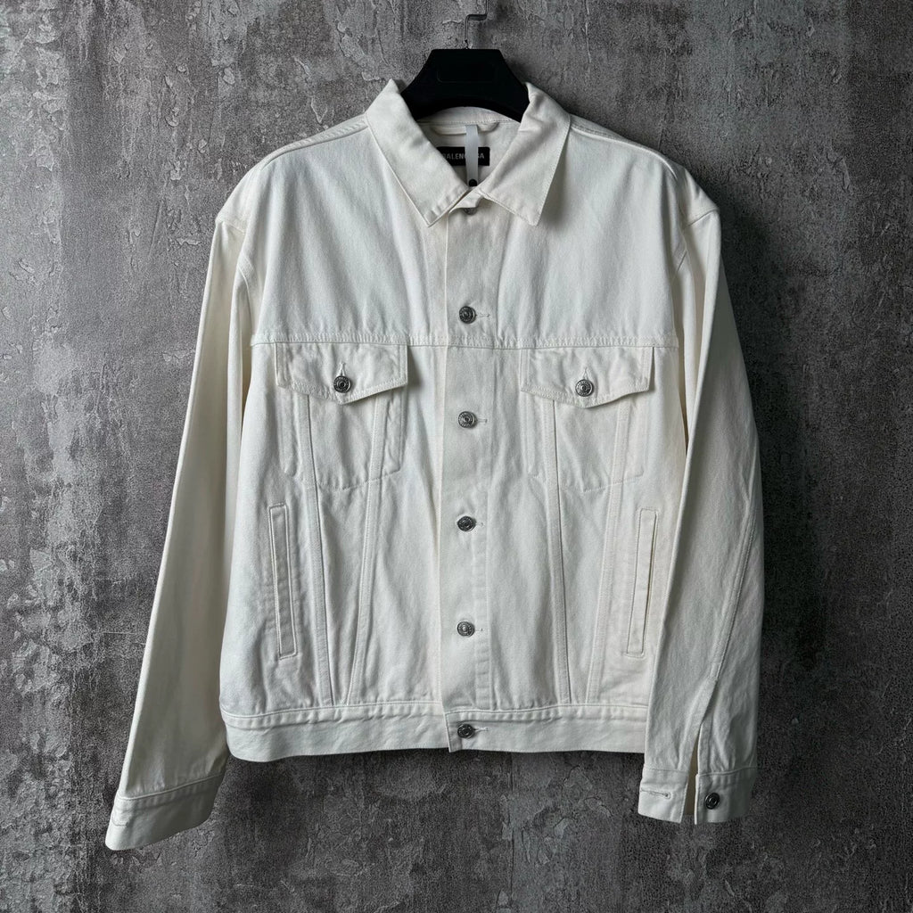 Balenciaga Back Letter Denim Jacket
