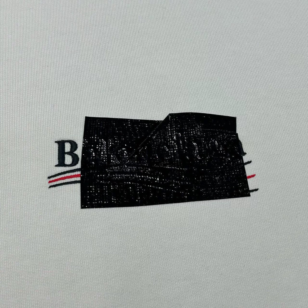 Balenciaga White Wave Coca‑Cola Hooded Sweater