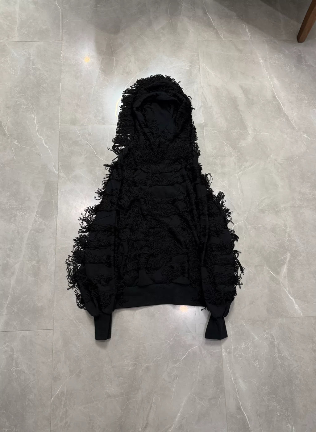 Undercover Hooded Fringe Batwing Hoodie