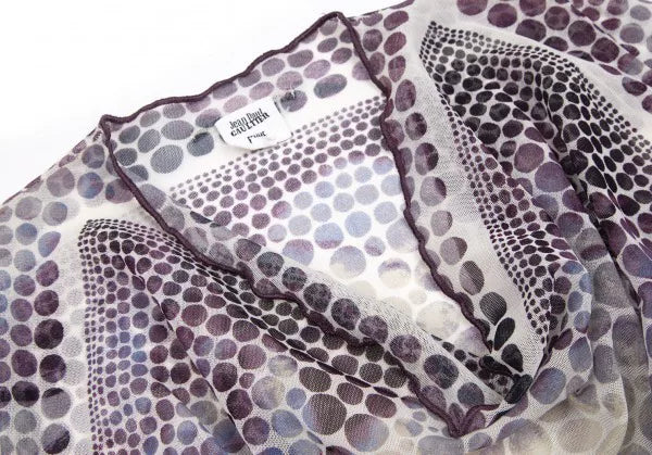 Jean Paul Gaultier Vintage Purple Polka Dot Mesh Top