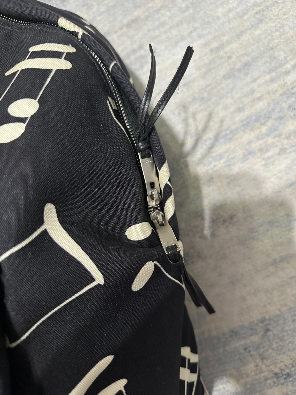 Saint Laurent SS16 Musical Notes Pieced Leather Backpack