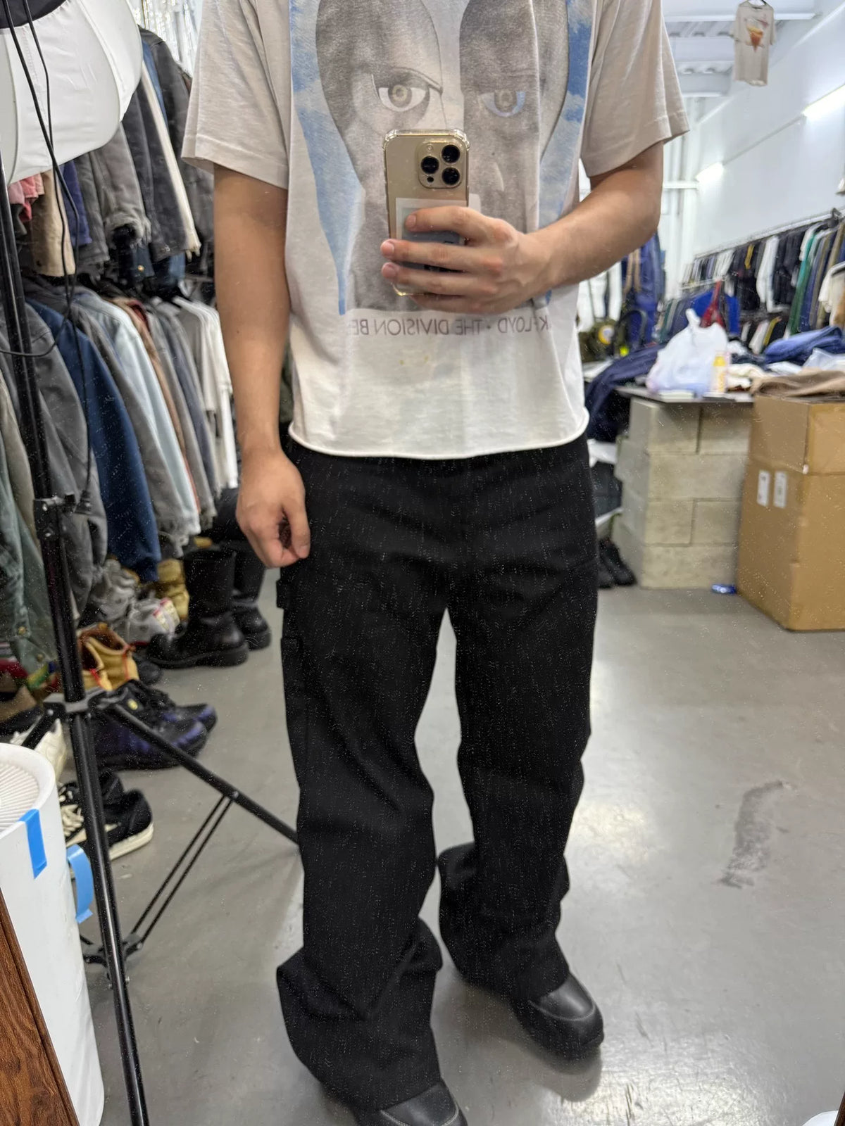 RICK OWENS DRKSHDW 25ss 12oz Double-Knee Pants