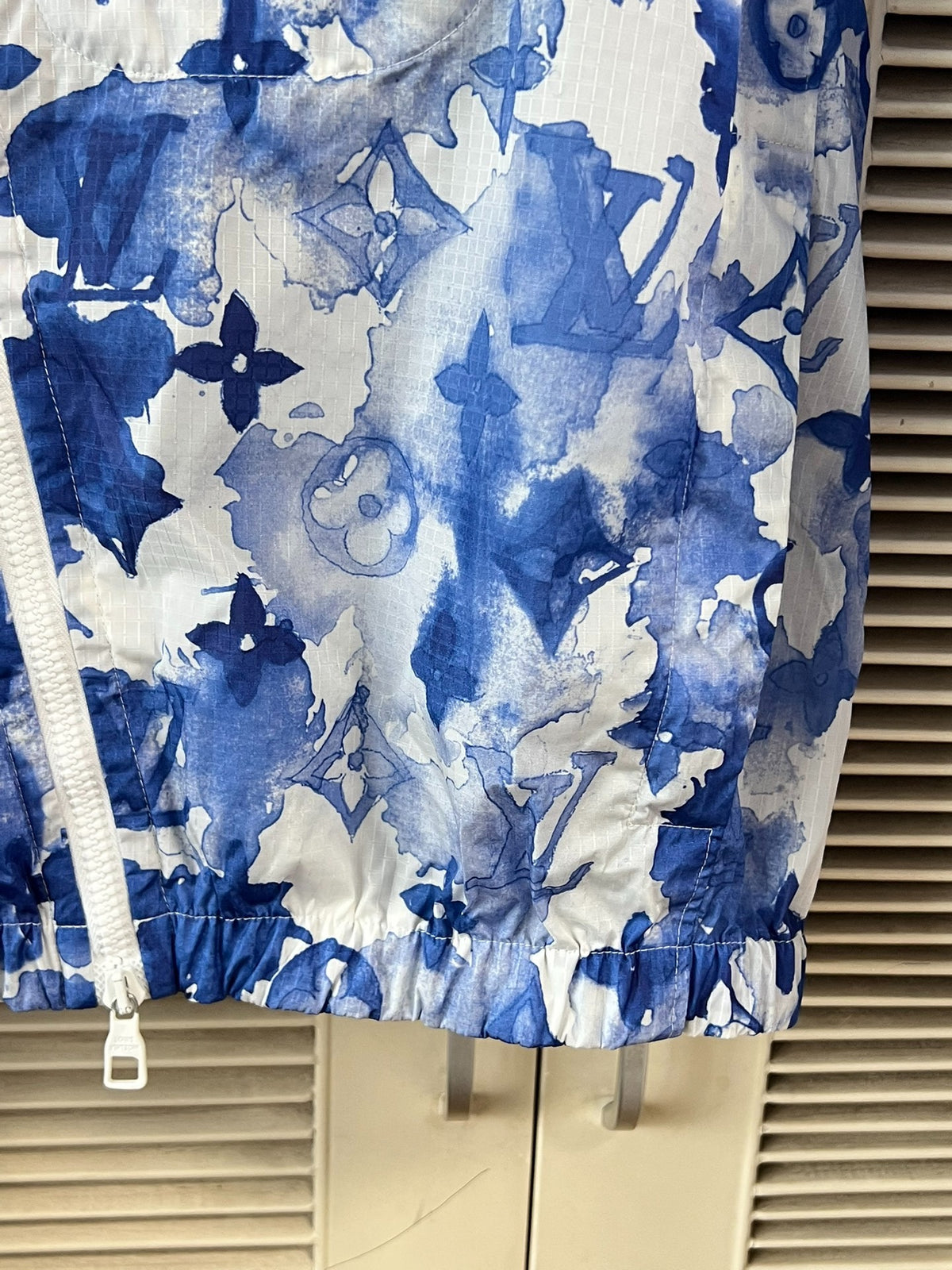 Louis Vuitton Blue Printed Hooded Jacket