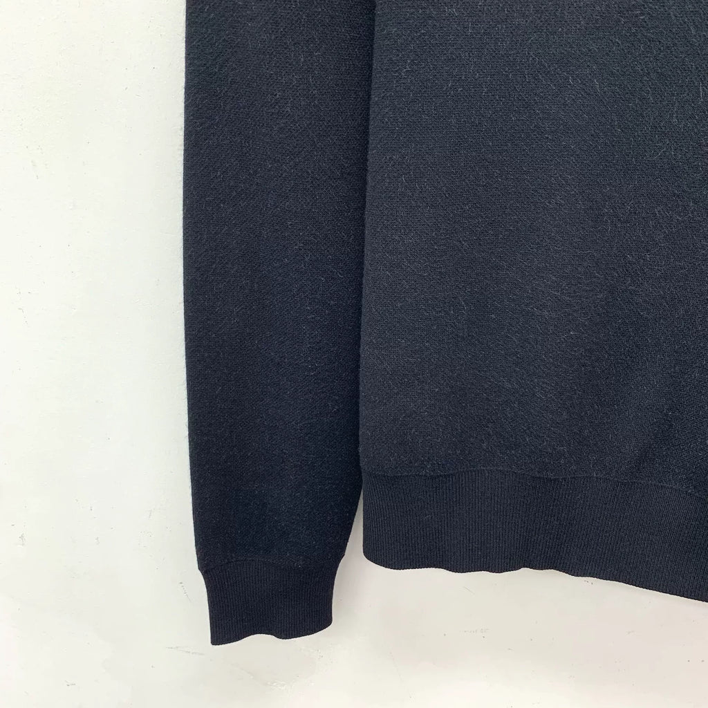 Valentino Black Wing Embroidered Crew Neck Knit Sweater