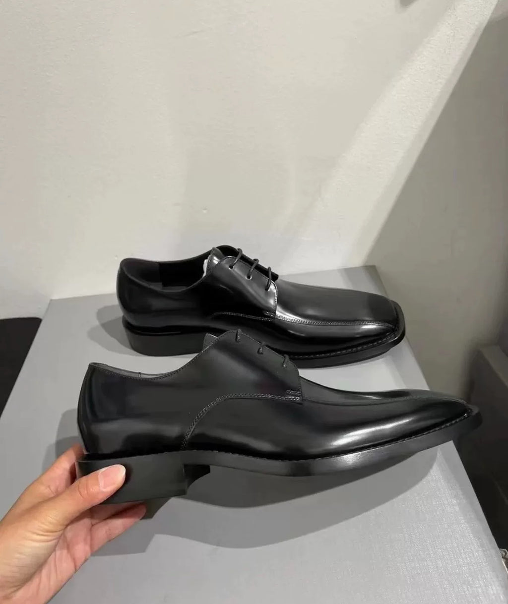 Balenciaga Square-Toe Derby Shoes