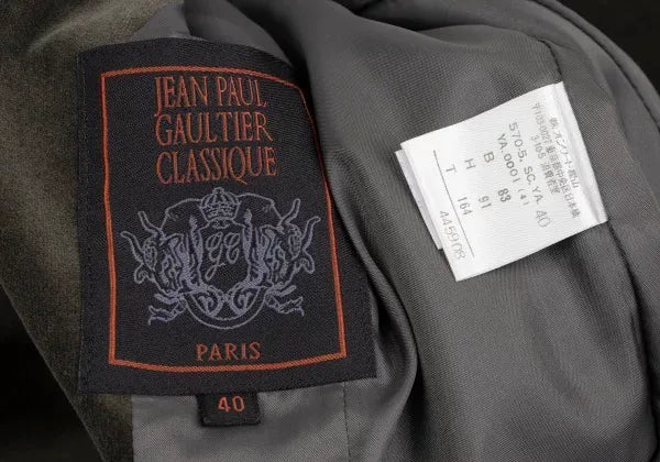 Jean Paul Gaultier Vintage Green Velvet Coat