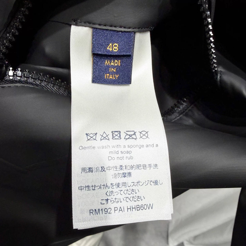 Louis Vuitton Logo Hooded Black Jacket