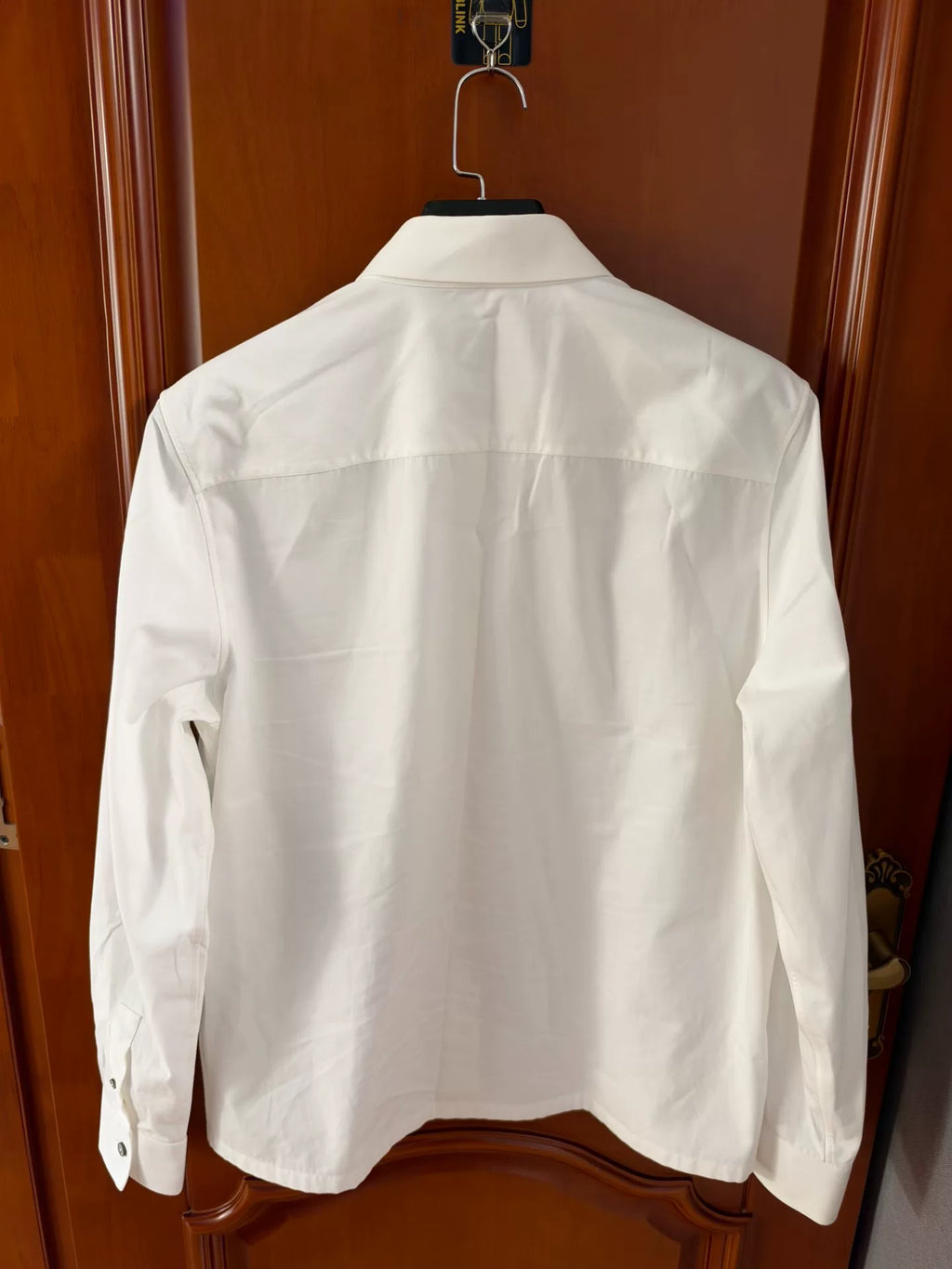 Louis Vuitton White Embossed Pocket Long Sleeve Shirt