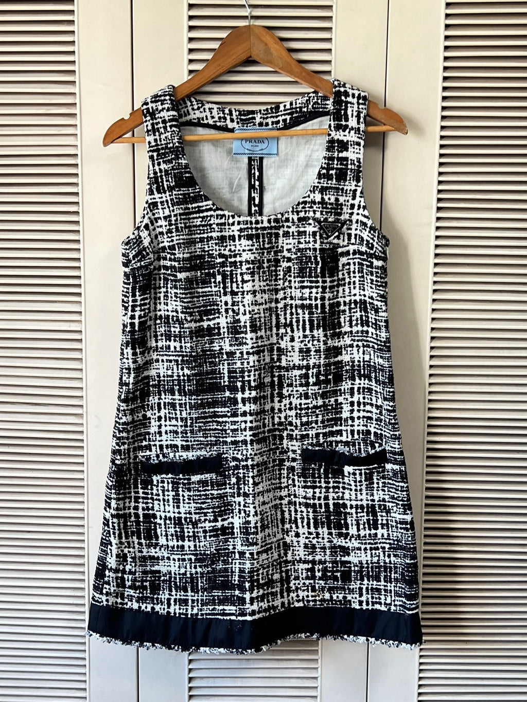 Prada Triangle Logo Dress