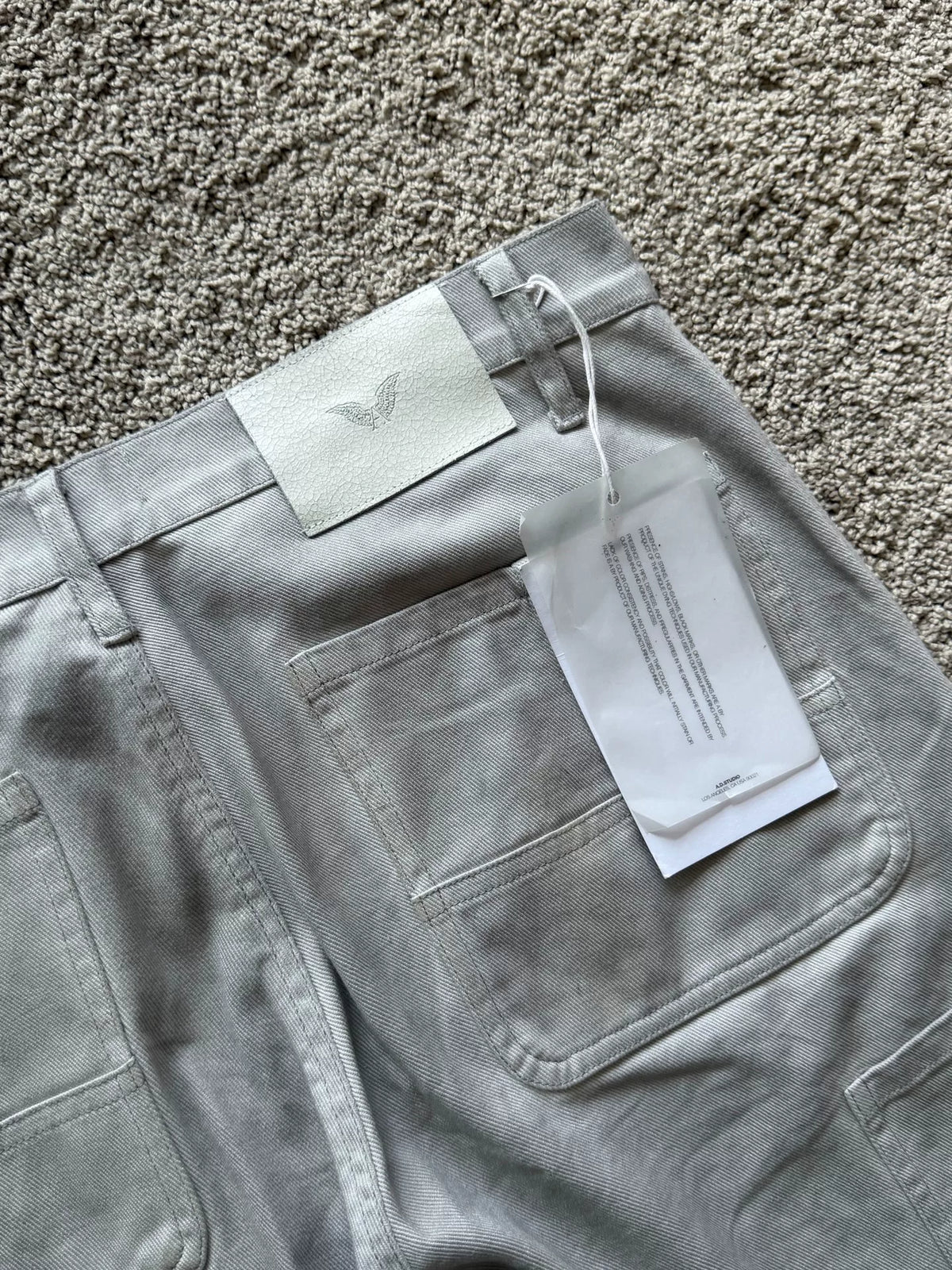 AlLEXANDER Digenova SS24 Dirty Grey Splice Denim Trousers