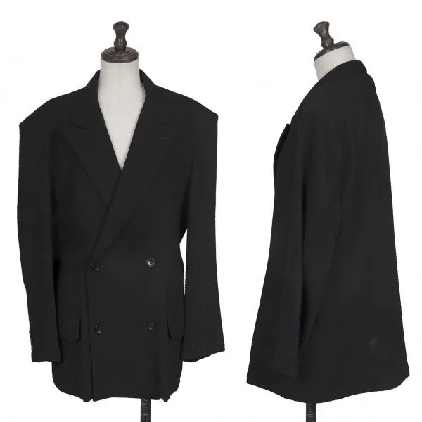 Yohji Yamamoto Black Double-Breasted Jacket