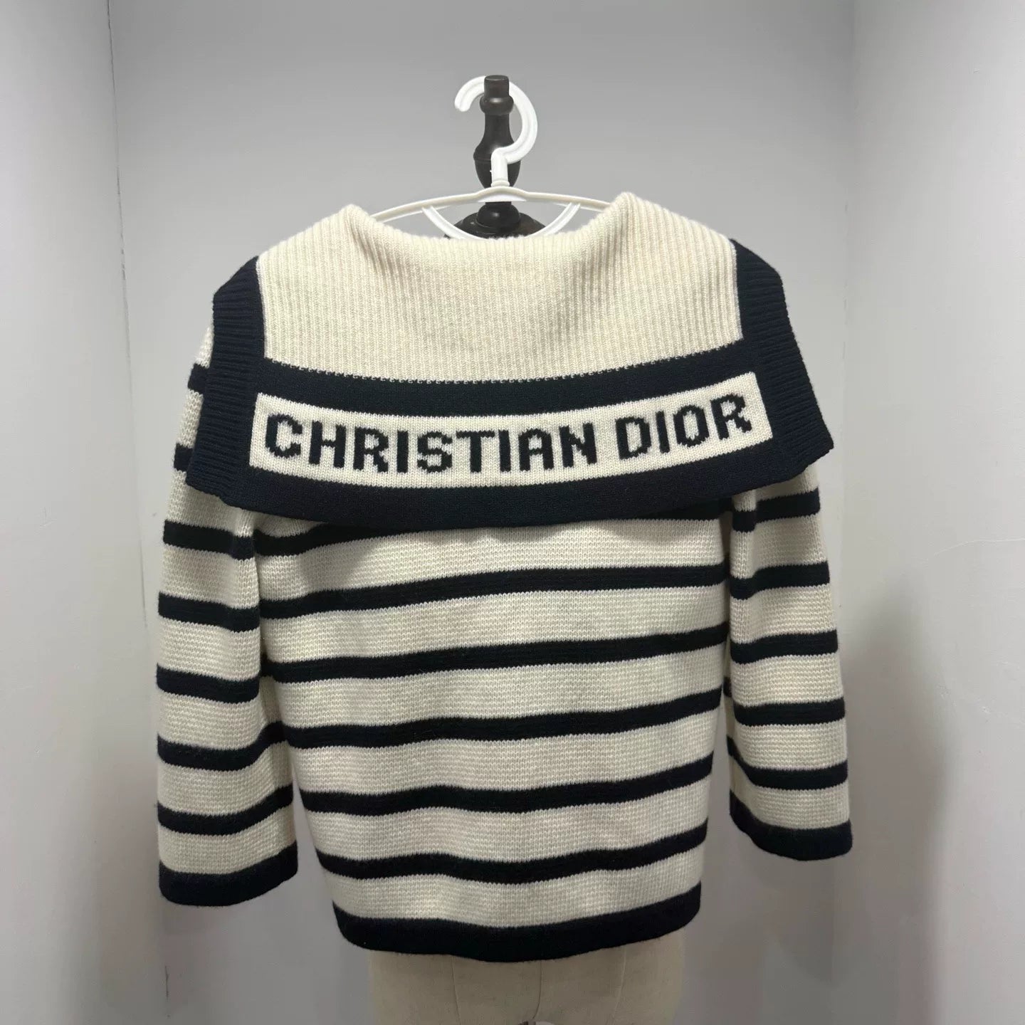 Dior Striped Logo Cardigan