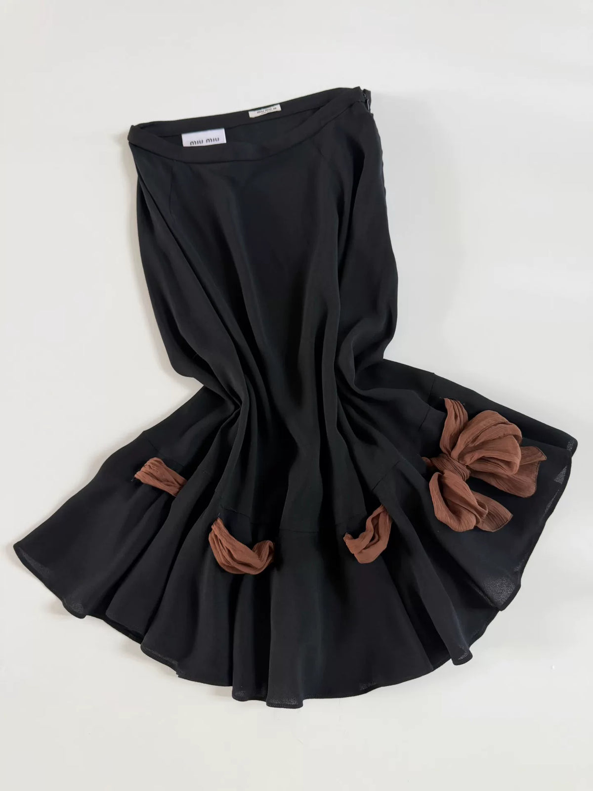 Miu Miu 2019 Tied Ribbon Hem Skirt