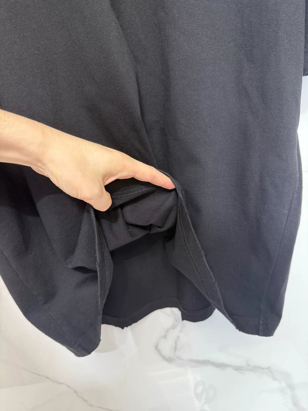 Balenciaga SS23 Black Bubble Print Crew Neck Top