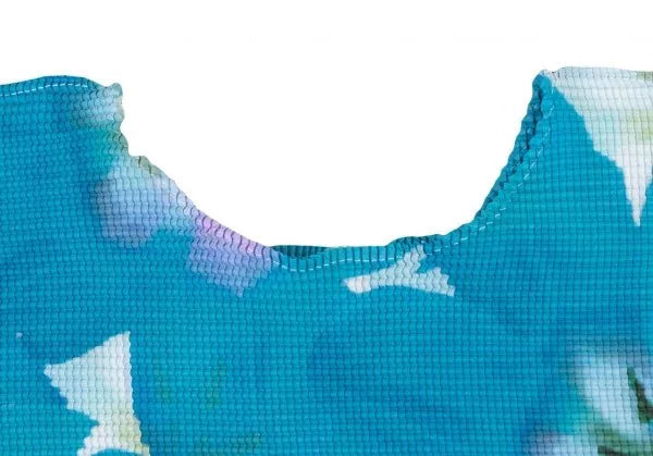 Issey Miyake Floral Pleated Short-Sleeve Top